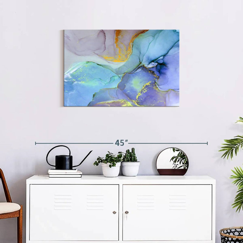 Avery Light Marble Abstract, 20" H x 30" W