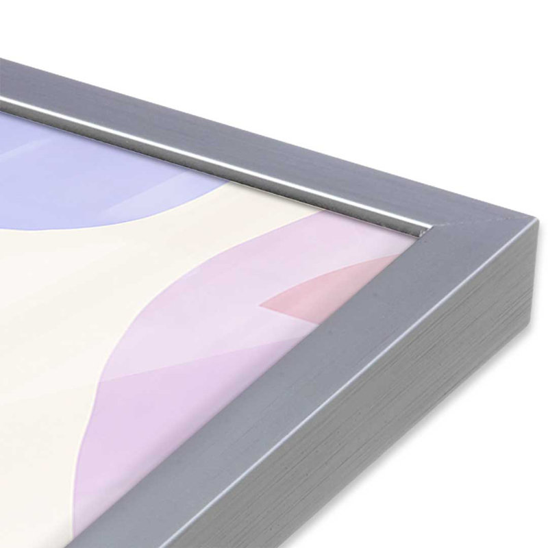 «Geometric Shapes 78G» par Garima Dhawan, reproduction d'art, H 30 po x l 20 po, Argent argent
