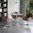 Belmonte Creative high-end rock slab table and chairs-2074628649