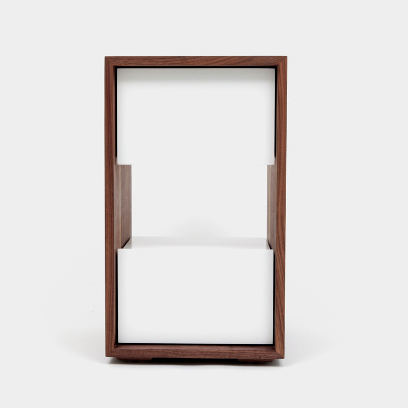 THN 2 - Drawer Solid Wood Nightstand, White