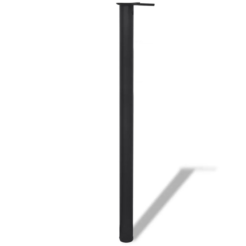 Adjustable Table Legs, Black, 71cm H x 6cm W x 6cm D