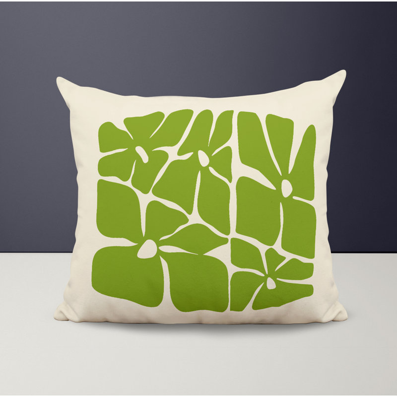 Housse et insert de coussin décoratif en polyester, L 17 po x H 17 po, Chartreuse