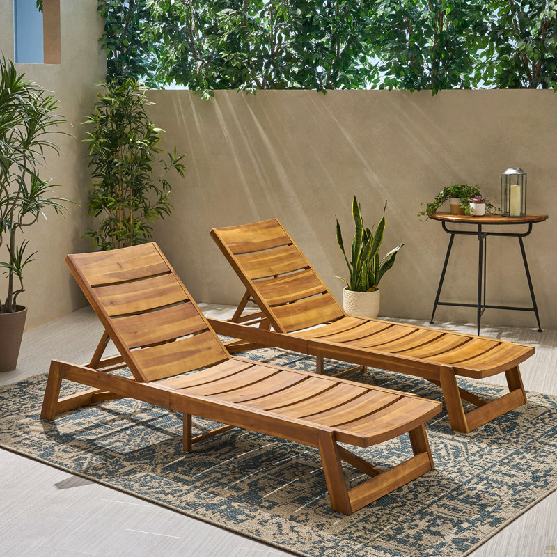 Chaise longue (ensemble de 2)