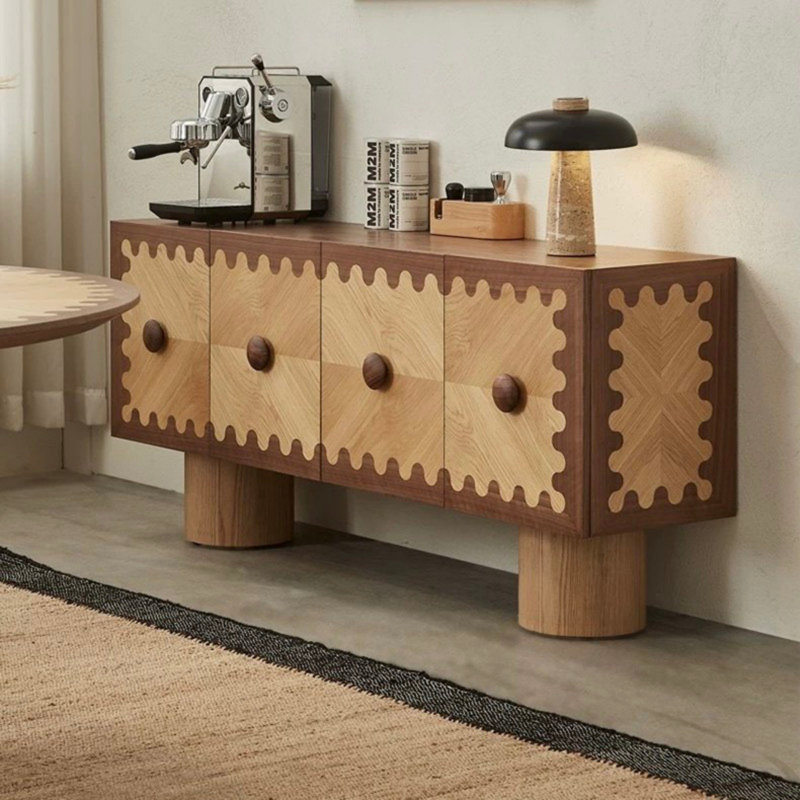 Buffet rétro en bois massif