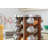 20 Jar Dark Wood Spice Rack with Spices Included Rotating Tower Organizer