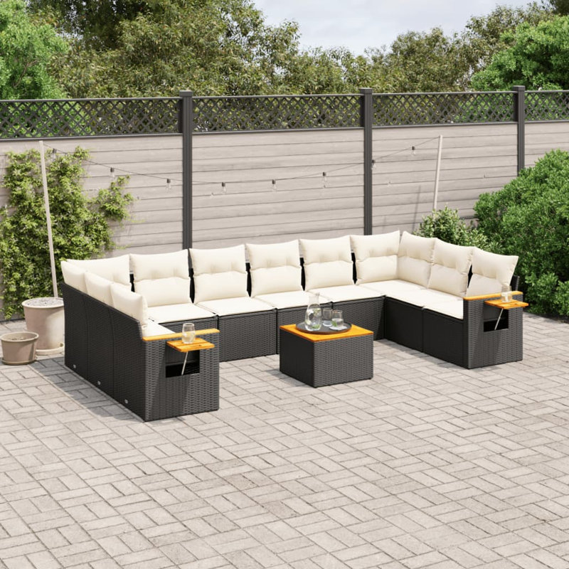 Ensemble de canapé de jardin en rotin PE Vidaxl