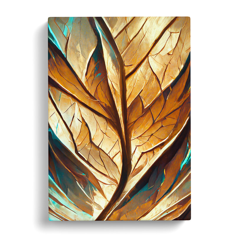 Abstract Autumn Leaf No.2 - Wrapped Canvas Print, 50cm H x 35cm W x 3cm D