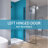 34'' - 35 1/4'' W x 72'' H Frameless Pivot Swing Shower Doors Tempered Glass Bathroom Door with Handle-101257011-101257012