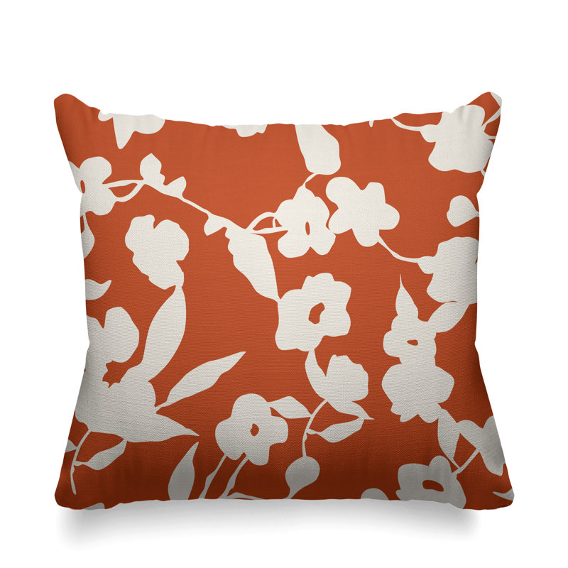 Housse et insert de coussin extérieur d'extérieur, H 15 po x l 15 po, Orange