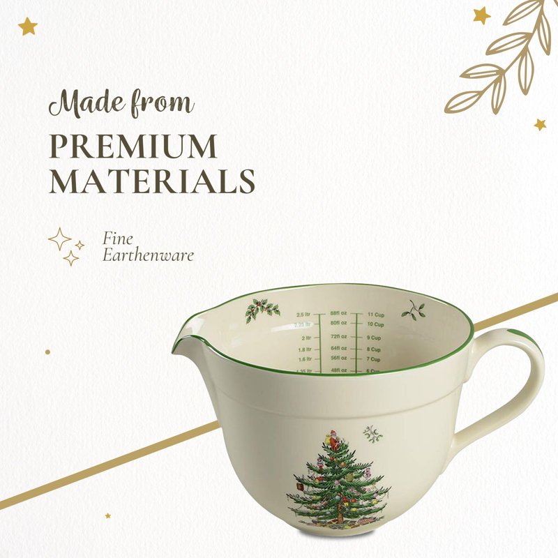 Christmas Tree Porcelain Batter Bowl
