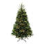 Sapin de Noël artificiel vert réaliste de 1,83 m (6 pi), pré-illuminé et très fourni, avec support en métal