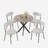 5-Piece 31.5 Inch Round Dining Table Sets(Set of 4)-2112045508