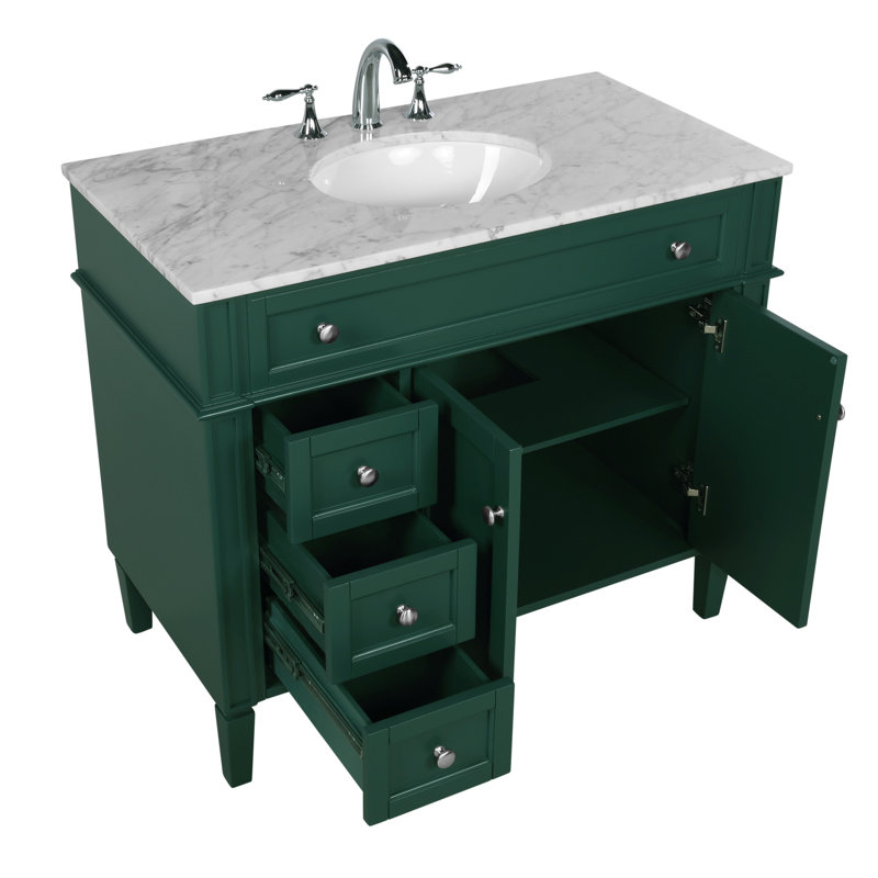 Ensemble de meuble-lavabo simple 40 "Rivers, Vert