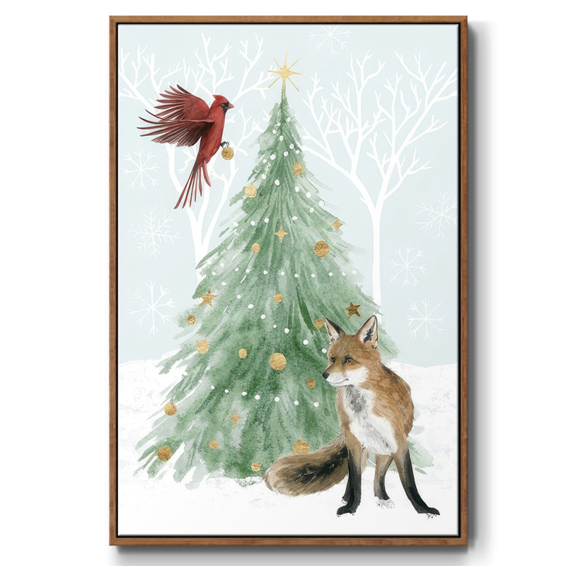 Noël en forêt, collection B, H 41 po x l 27 po x P 1,5 po, Noyer