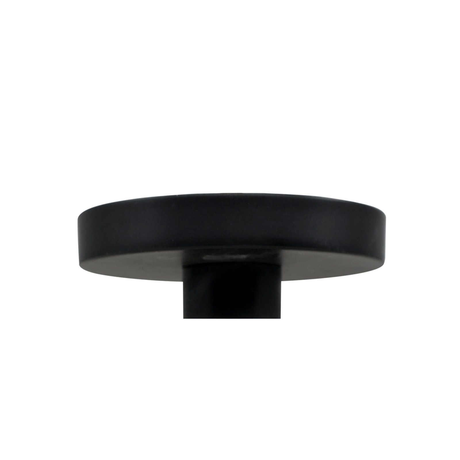 Single Light Ceramic LED Semi Flush Mount, 7" H x 7" W x 7" D, White Crackle, Matte Black