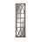 Wood Window Pane Inspired Panel Brown Wall Mirror with Galvanized Metal Frame