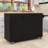 Mid-Century Modern Rolling Kitchen Island with Adjustable Storage-1251378927