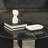 Shadow White & Black Marble Bookends