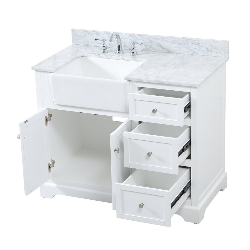 Ensemble de meuble-lavabo simple 42 po Pardue, Blanc