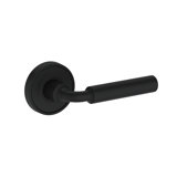 La Conner Passage Lever with Recessed Round Rose in Polished Chrome