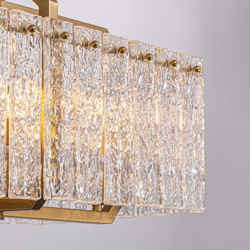 Fritsche 6 - Light Glass Dimmable Chandelier Crystal Chandelier for Dining Room