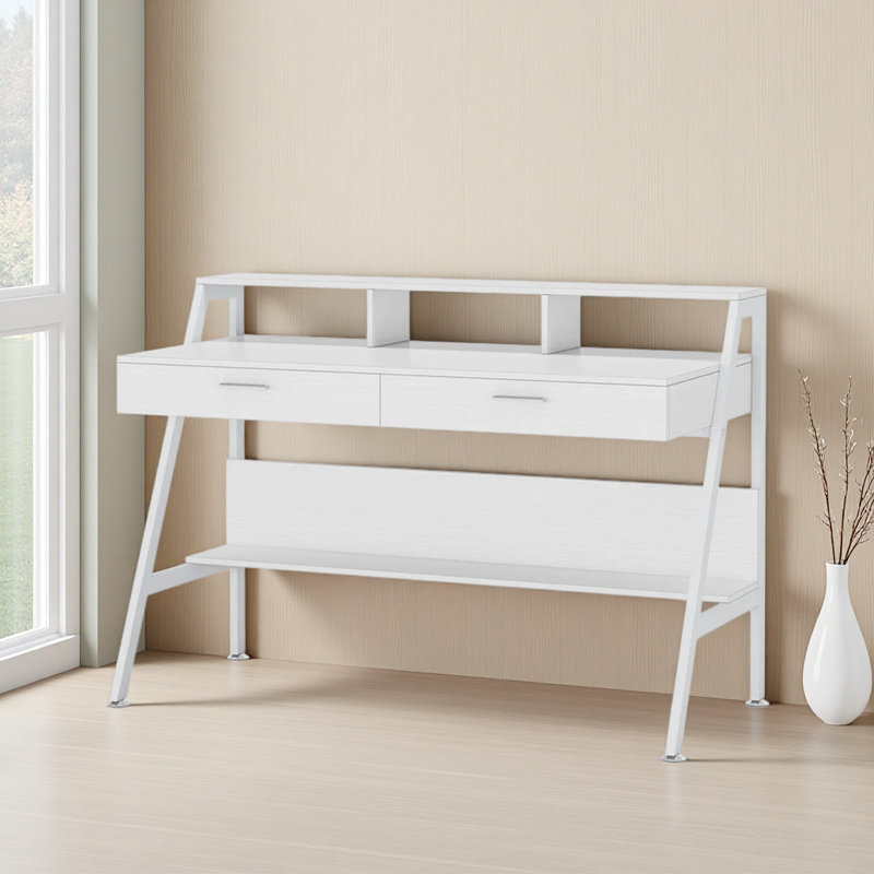 Bureau, bureau d'écriture avec tablette de rangement