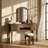 46" W Transitional Vanity W/ Stool, Espresso