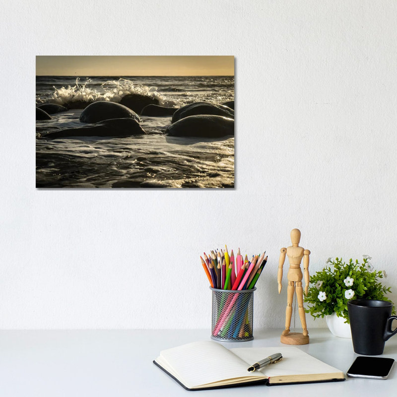 Bowling Ball Beach by Heather Roberson - Wrapped Canvas Print, 20.32 cm H x 30.48 cm W