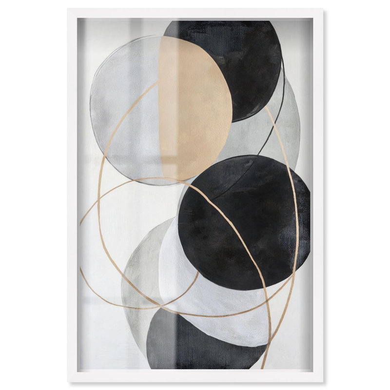 «Urban Orbits II» par Art Remedy, H 31 po x l 21 po, Blanc