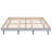 Grey Color Queen Floating Bed - Enhanced Durability With Rubberwood And Plywood Modern Design Platform For A Contemporary Bedroom