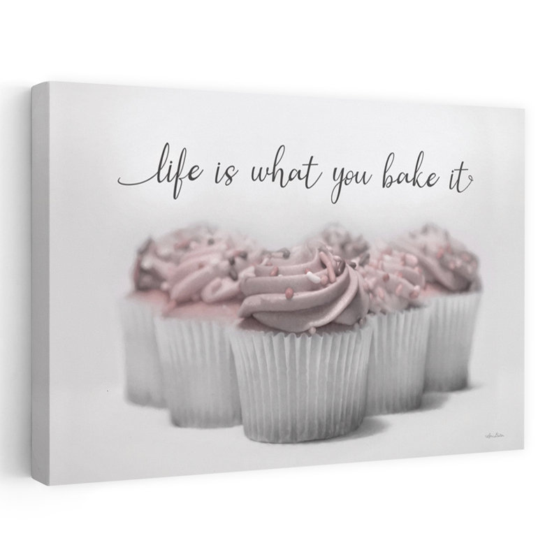«Life Is What You Bake It», art contemporain fantaisiste, H 16 po x l 24 po