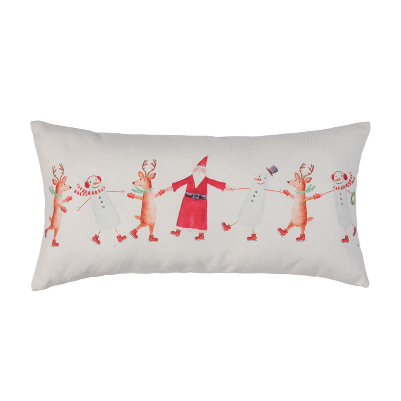 Coussin lombaire de Noël Jolly Skaters