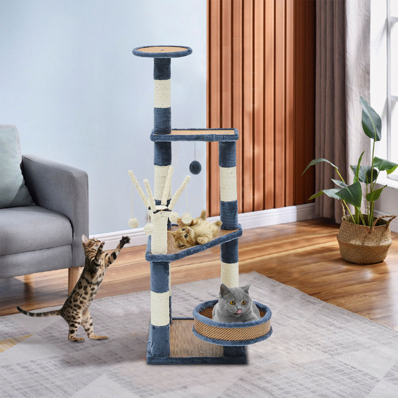 122cm H Cat Tree, Grey