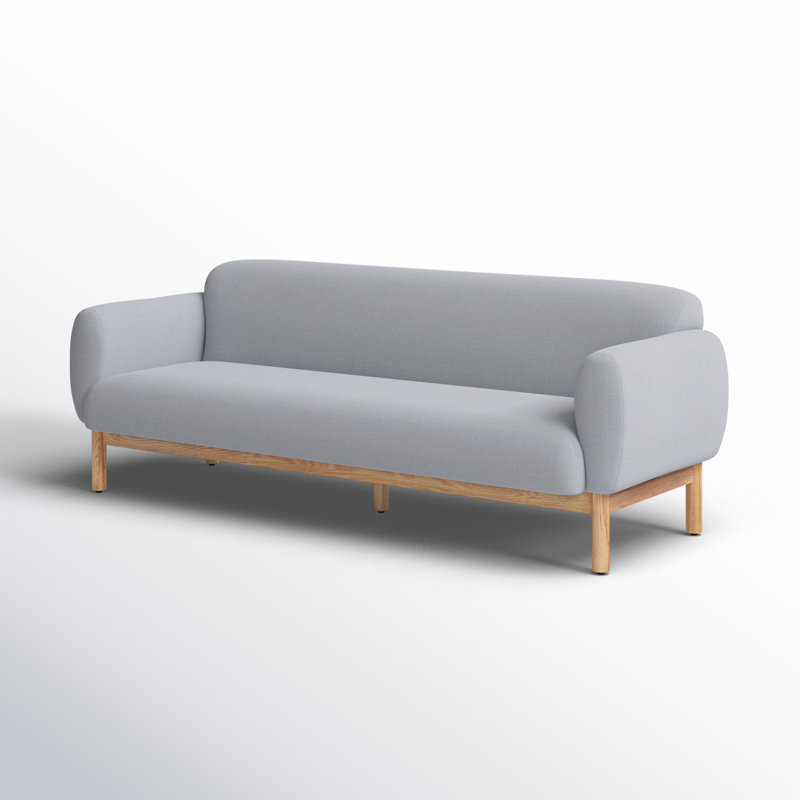 Tulum Sofa, 87" W, Metro Light Gray Linen Blend