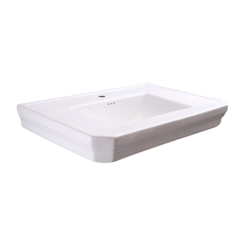 Barclay Corbin 22'' White Vitreous China Rectangular Bathroom Sink with Overflow, Single