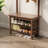 Solid Wood Hall Tree with Bench and Shoe Storage, Entryway Organizer with 11 Hooks and Two-Tier Shoe Rack for Mudroom or Hallway-1095058247-1092886376