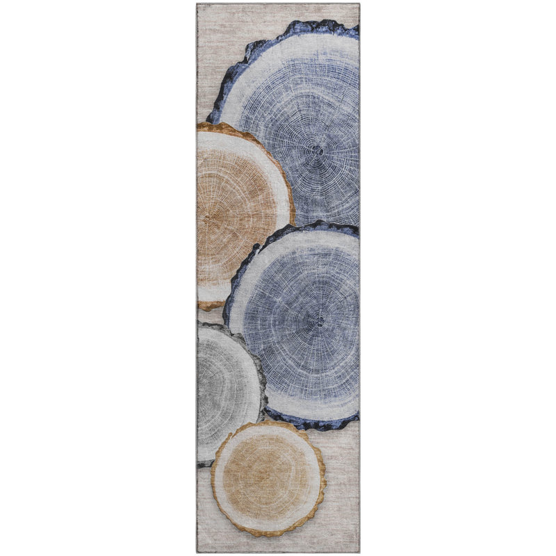 Premium Machine Washable Cerrito AMF575 Beige Rug, Runner 2'3" x 7'6"