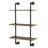 Hollis 3 Piece Industrial Pipe Shelves