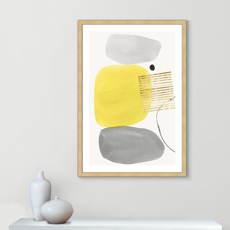 Yellow Pistachio Dreams - reproduction de cadre photo, Cadre brun, H 36 po x l 26 po x P 2 po