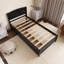 Lit plateforme simple en bois avec 2 tiroirs-1896806485