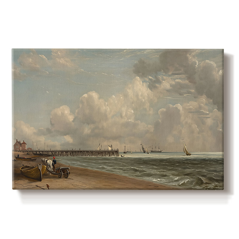 Chaîne, Brighton-John Constable-Toile tendue avec châssis-1827, 12 x 18