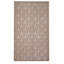 Tapis abstrait brun en laine tissé à plat à la main à motif abstrait 4 pi 10 po x 8 pi 1 po Evah