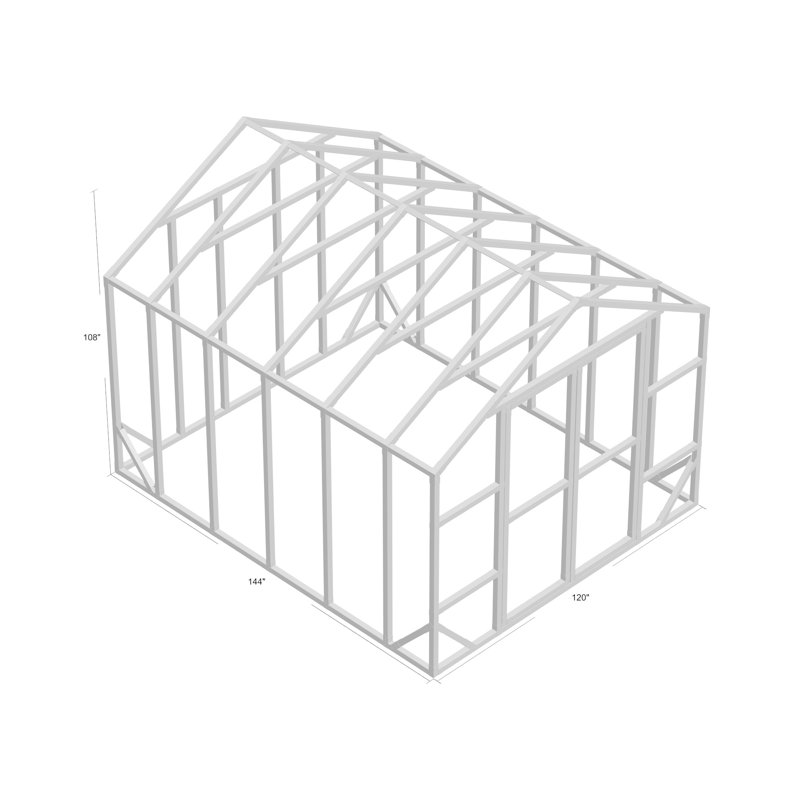 Ensemble de remise de rangement à faire soi-même de l 10 pi x P 16 pi, l 10 pi x P 12 pi