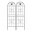 Ensemble de 2 treillis de jardin en métal 71 po x 19,7 po Premier, antirouille pour grimper des fleurs à l'extérieur, noir, procédure d'assemblage simple, avec revêtement galvanisé, paquet d'utilisation polyvalent 19,7 po, rouille - plante d'extérieur-121594810