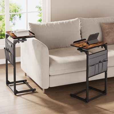 Adjustable Swivel C-side Table with Height Control