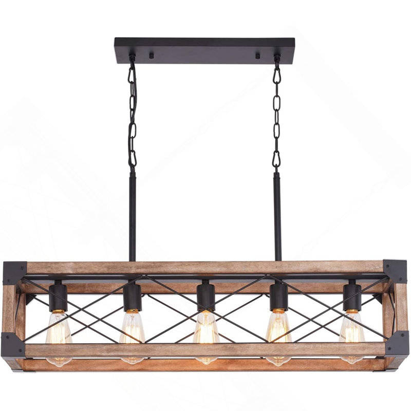 Luminaire pour îlot de cuisine de style campagnard