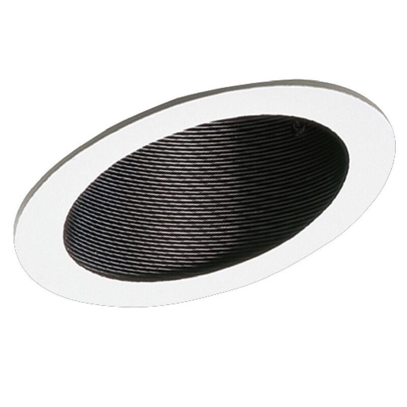 Slope Ceiling Baffle 6" Recessed Trim, Black/White