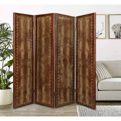 Guthir Brown Faux Leather Reptillian Screen
