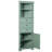 Stylish Green Triangle Tall Cabinet With 3 Drawers And Adjustable Shelves For Bathroom, Kitchen, Or Living Room, MDF Board With Painted Finish