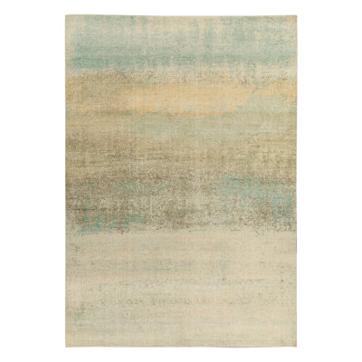 Distressed Homage Hand Knotted Wool Abstract Area Rug